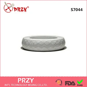 S7044 Round Cement concrete ashtray shape silicone soap mold
