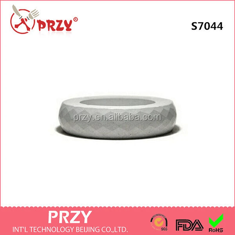 S7044 Round Cement concrete ashtray shape silicone soap mold