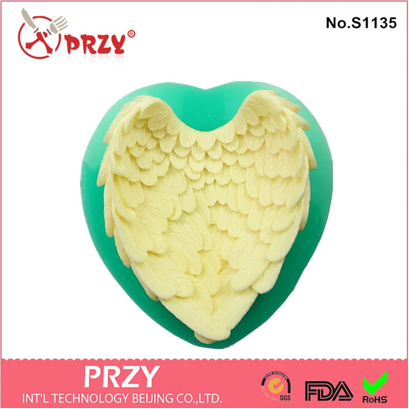 Hot Sale Cake Tools Angel Wings Big Size Cake Decoration Fondant Silicone Mold