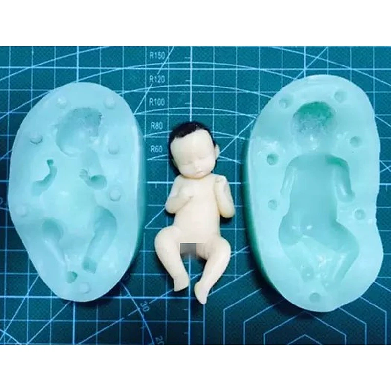 3d baby silicone fondant mold for cake making