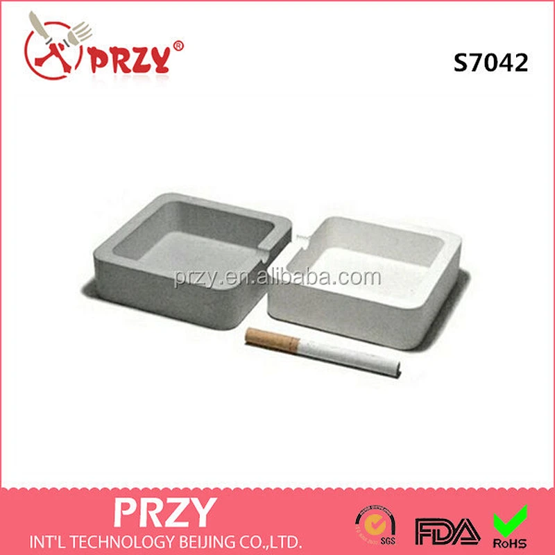 S7042 Creative Cement concrete ashtray silicone soap mold