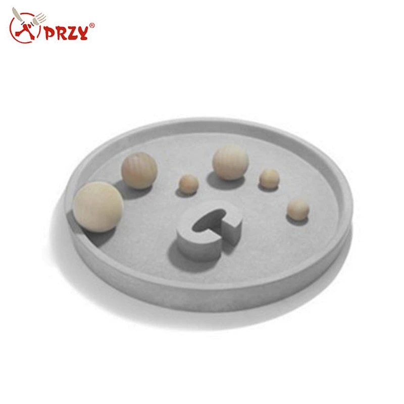 Round cement tray household ornaments fruit plate silicone mold