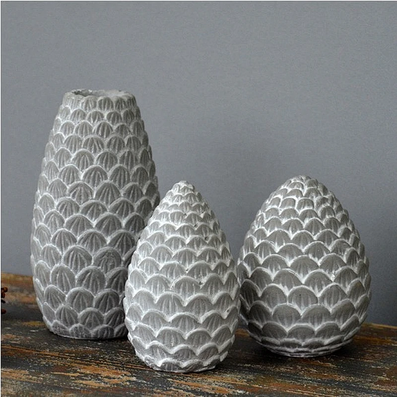 Christmas Nordic Cement pine nut pine fruit Christmas home window decoration decoration candlestick silicone mold