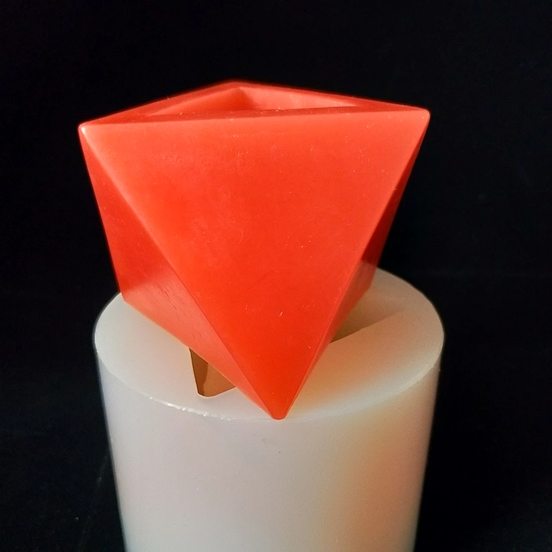 Polygonal three-dimensional cement flower pot silicone mold