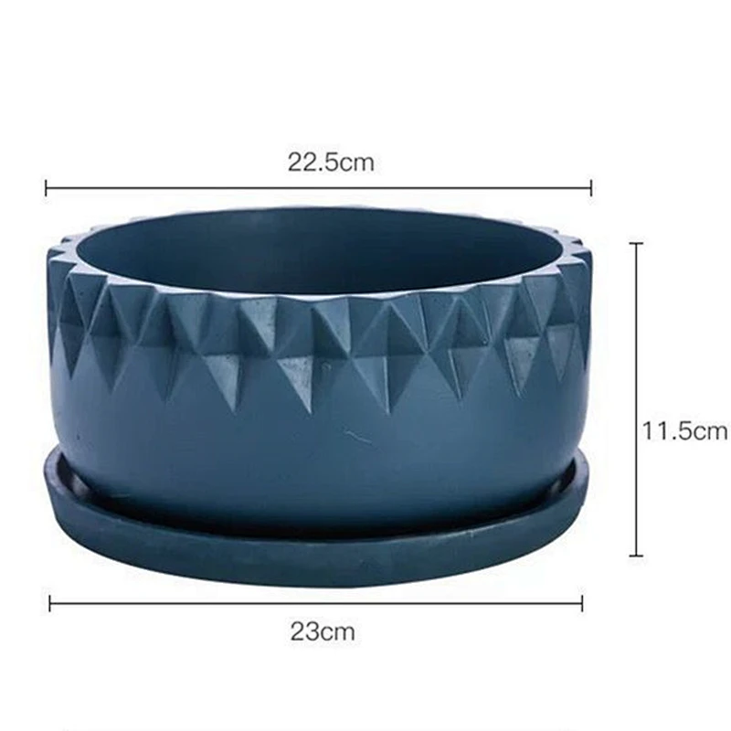Cement decoration Courtyard view planter flower pot silicone mold