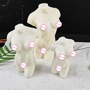 3D Small Size Female Body Human Statue Candle Resin Silicone Soap Mold Handmade Silica Gel Aroma Stone Crafts Mold