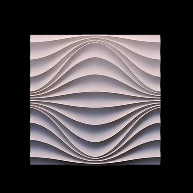 3D Wave Wall Brick Concrete Tile Silicone Mold for Home Decorative Craft Cement Silicone Mold