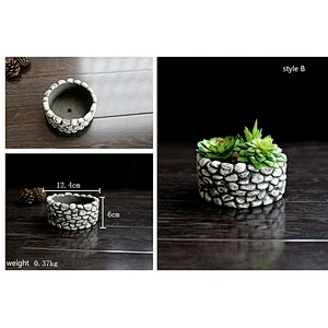 Silicone molds for cement stone multi-meat flower pots planter mould desktop pots concrete molds cement home crafts decor