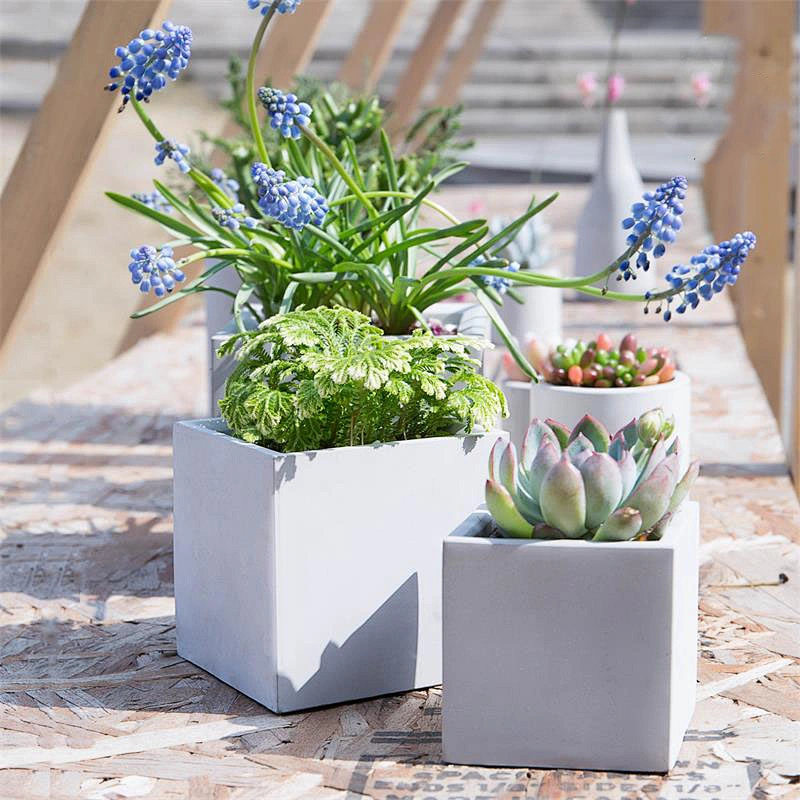silicone planter mold concrete molds Square shapes three size geometric flower pots Cement planter 3d vase mould