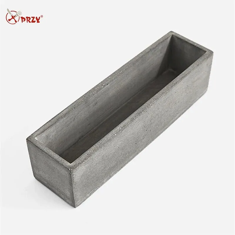 Rectangular cement flower pot household living room desktop plant potted silicone mold