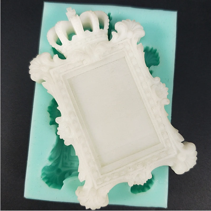 Crown mirror frame shape making resin decoration silicone mold