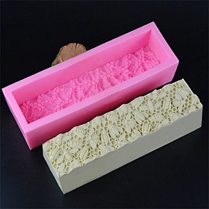 Cute 3D Bees on Honeycomb Pattern Embossing Rectangle Shaped Loaf Soap Candle Silicone Mold with Silicone Mat Model Wax