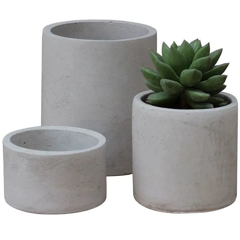 Cement flower pot round Put together mini silicone mold