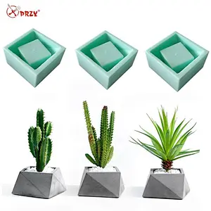 Square triangle cement pot mold creative planter mould