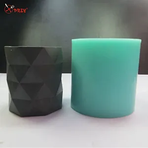 Rhombus cement flower pot silicone mold desk decoration pen holder decoration mold