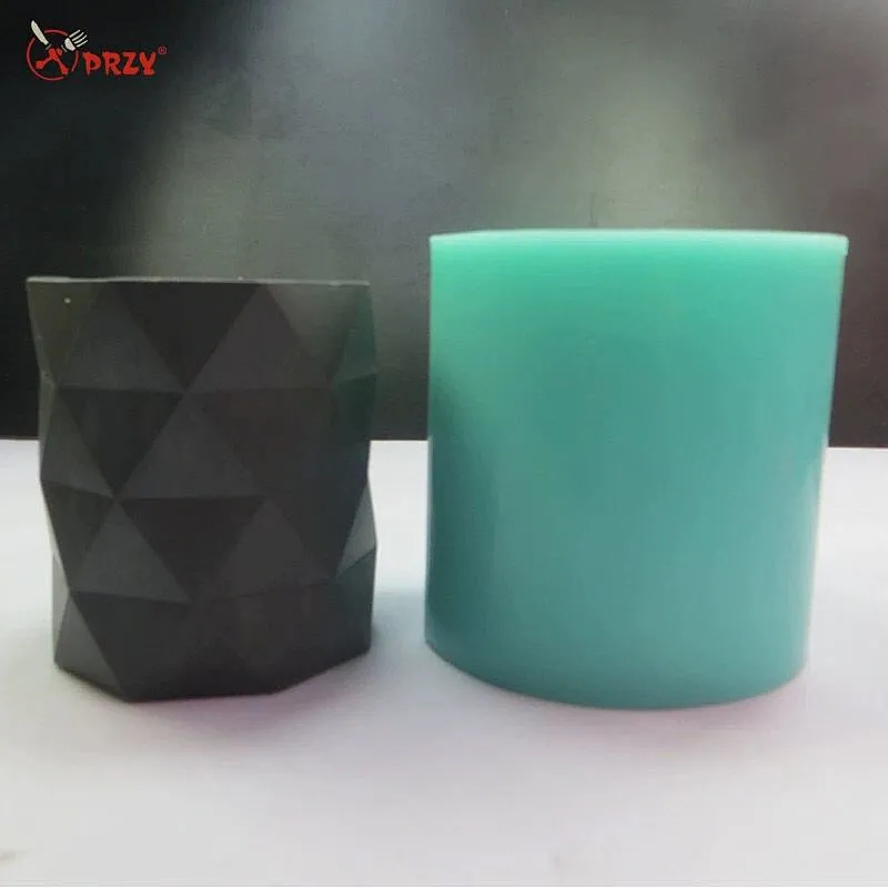 Rhombus cement flower pot silicone mold desk decoration pen holder decoration mold