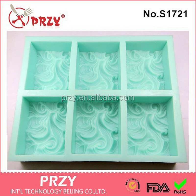 Handmade waves silicone soap molds