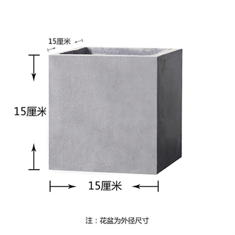 HP0049 Diameter 15 cm Square Shape Concrete Silicone Mold for Planter Cement Pot Home Decoration