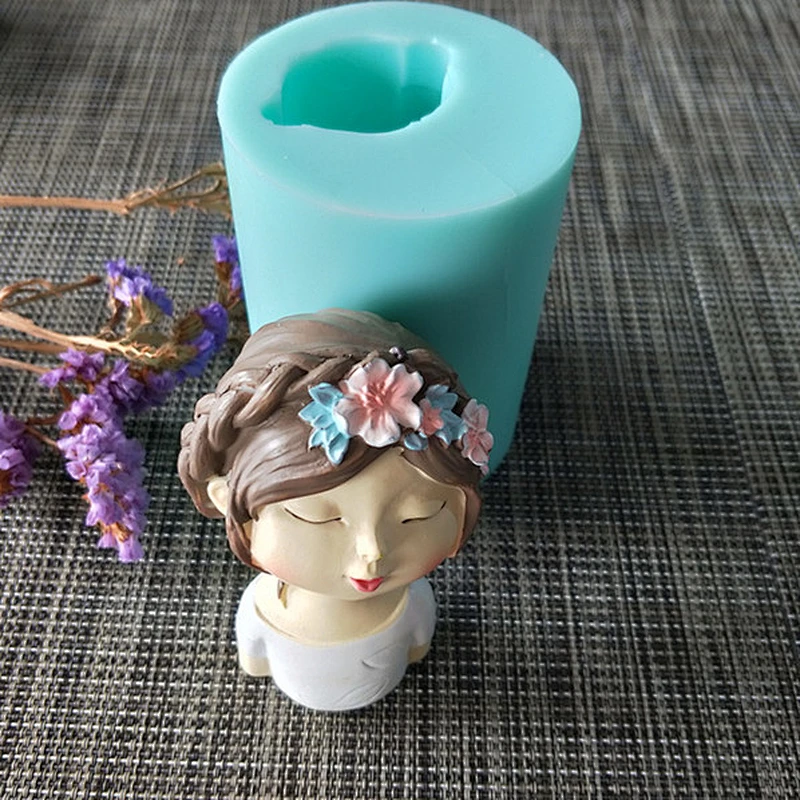 Angel girl modeling resin ornaments silicone soap mold