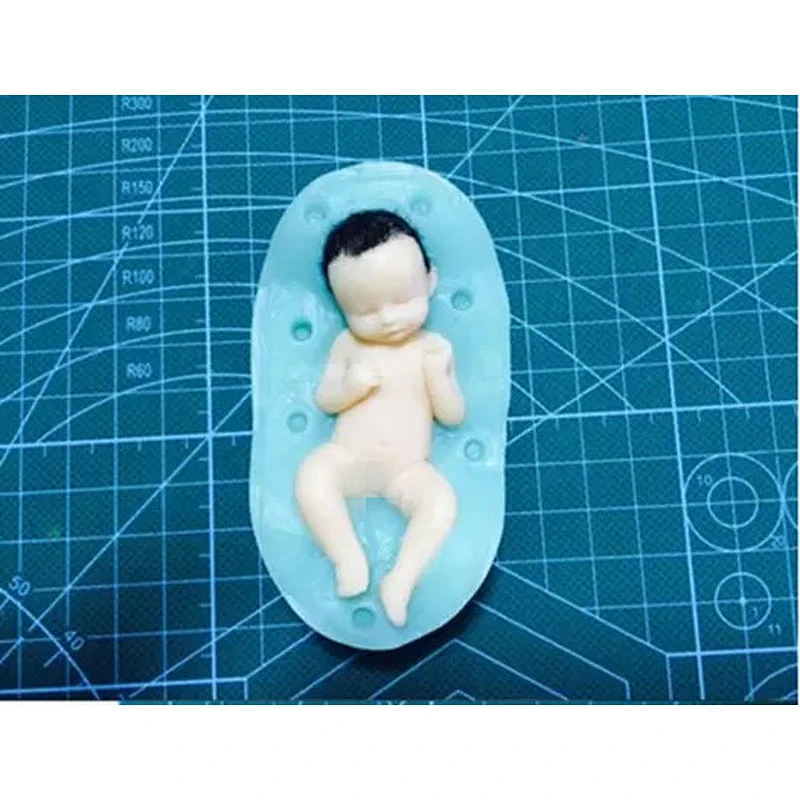 3d baby silicone fondant mold for cake making