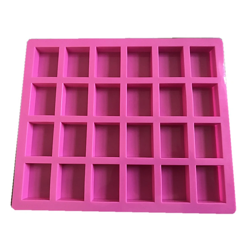 24 Cavities rectangular Soap mold square silicone cake molds chocolate block Mould