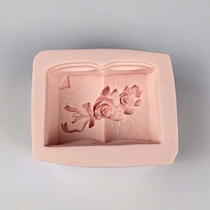 Book flower bouquet modeling silicone soap mold