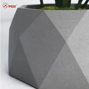 Octagonal cement flowerpot polygonal plant potted silicone mold