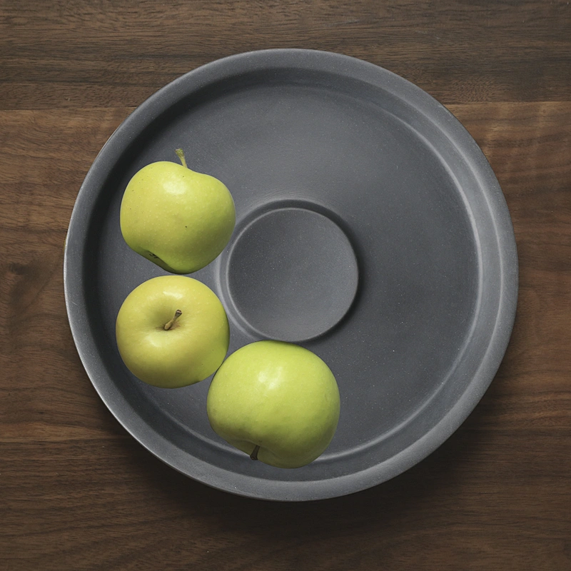SN0036 Round cement creative home decoration fruit jewelry concrete storage tray silicone mold