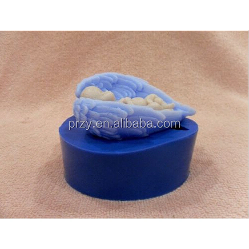 Baby sleeping on wings silicone mold silicone mold for soap Angel wings