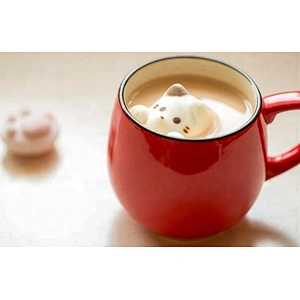 food grade material cotton candy coffee cat silicone mold for Marshmallow