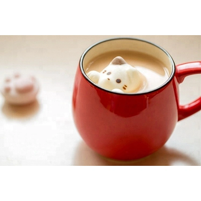 food grade material cotton candy coffee cat silicone mold for Marshmallow
