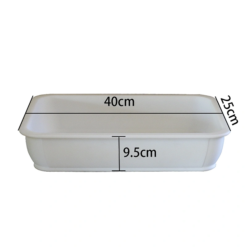 PRZY home decoration big rectangle resin flower pot silicone mold for planter