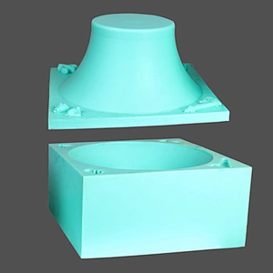 New Arrival home decoration big resin Trapezoid Shape flower pot silicone mold for planter