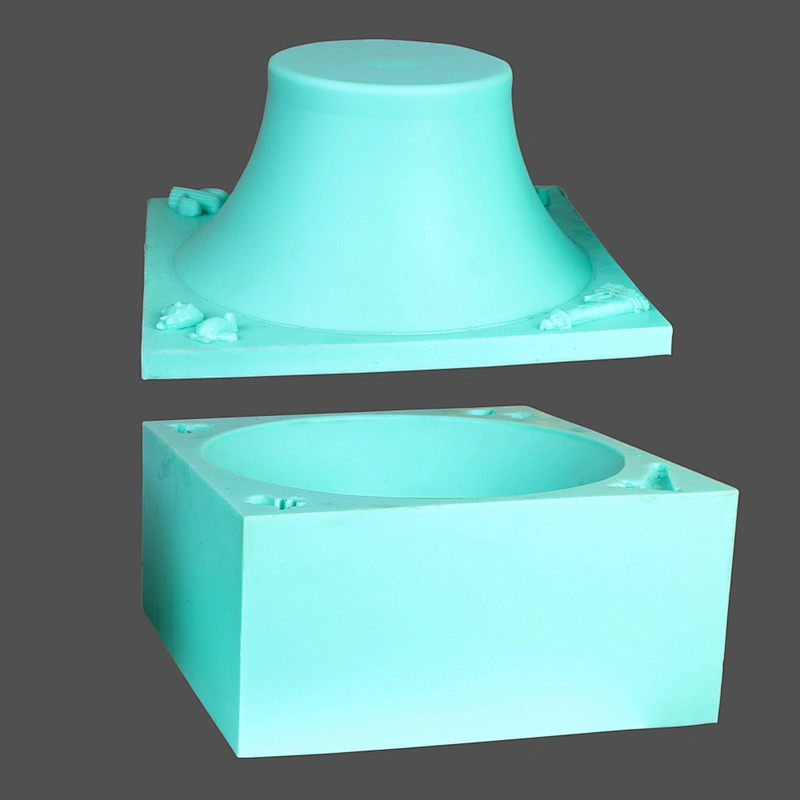New Arrival home decoration big resin Trapezoid Shape flower pot silicone mold for planter