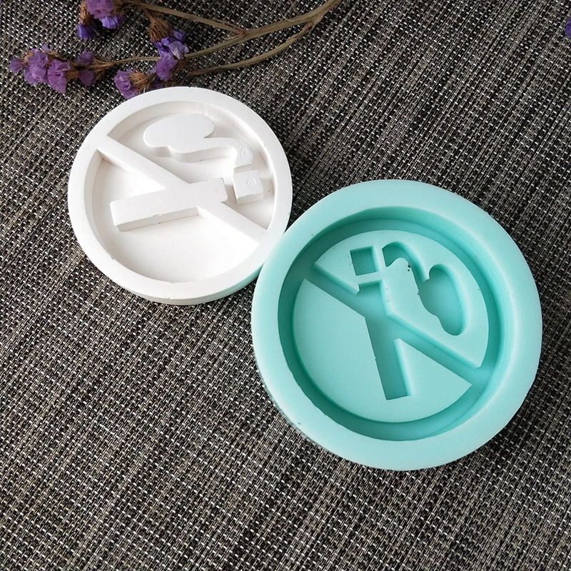 No smoking sign cement signage silicone mold