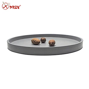 Round large size cement tray tea set plate jewelry storage silicone mold