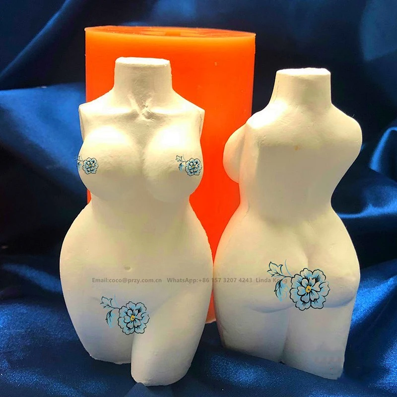American style 3D  Plump Female  Candle molds Handmade Body Soap silica mold Aroma stone human statue  crafts Molds resin
