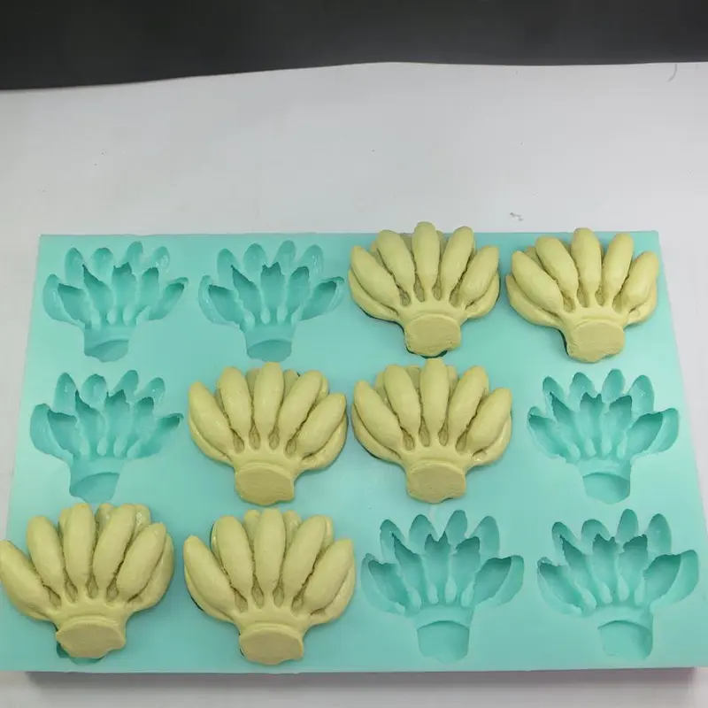 12 bar banana shaped fruit series silicone soap handmade soap mold