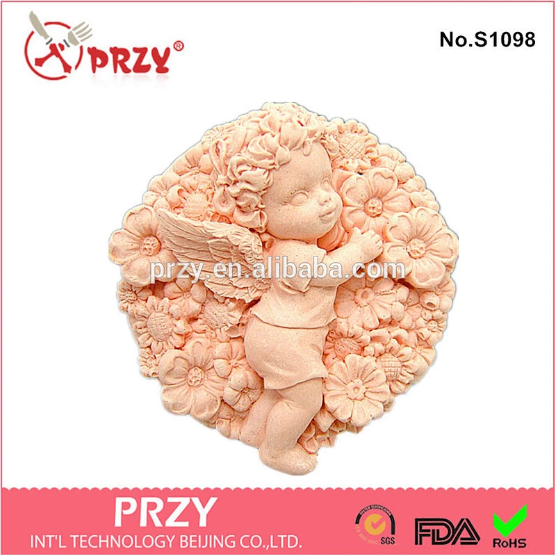 Handmade Fairy Flora in her blooming garden 2D Soap mold