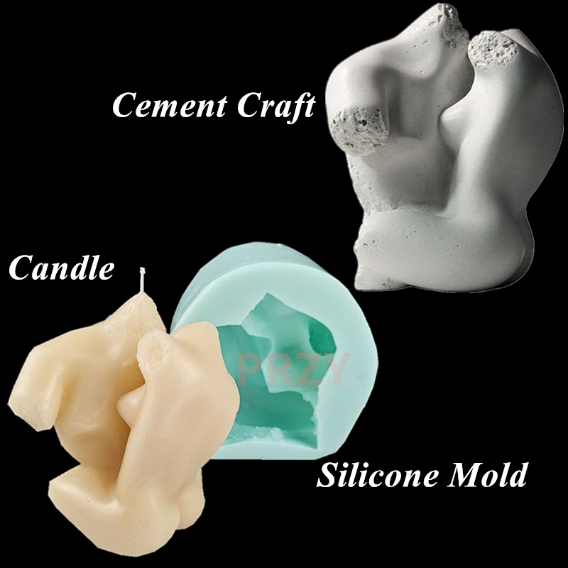 Original  3d Female body Candle molds Male Body soap silica mold Human Statue Cement crafts Molds