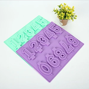 Number Cake Chocolate Silicone Mold ,Cupcake Design Baking Candy