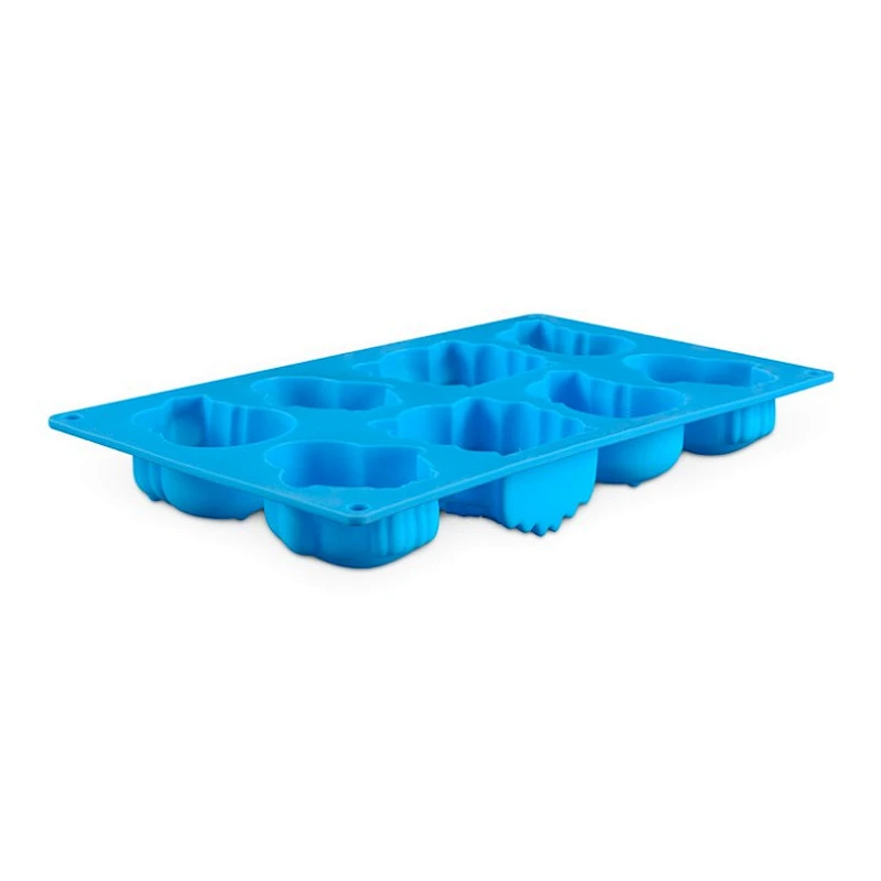 Food grade silica gel 8 holes animal shape silicone cake mold for baking tools
