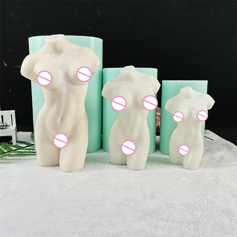 3D Small Size Female Body Human Statue Candle Resin Silicone Soap Mold Handmade Silica Gel Aroma Stone Crafts Mold