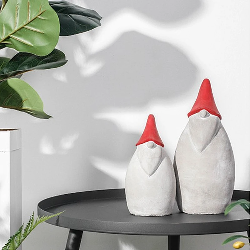 Nordic style retro ins cement crafts Santa 3D Christmas silicone mold