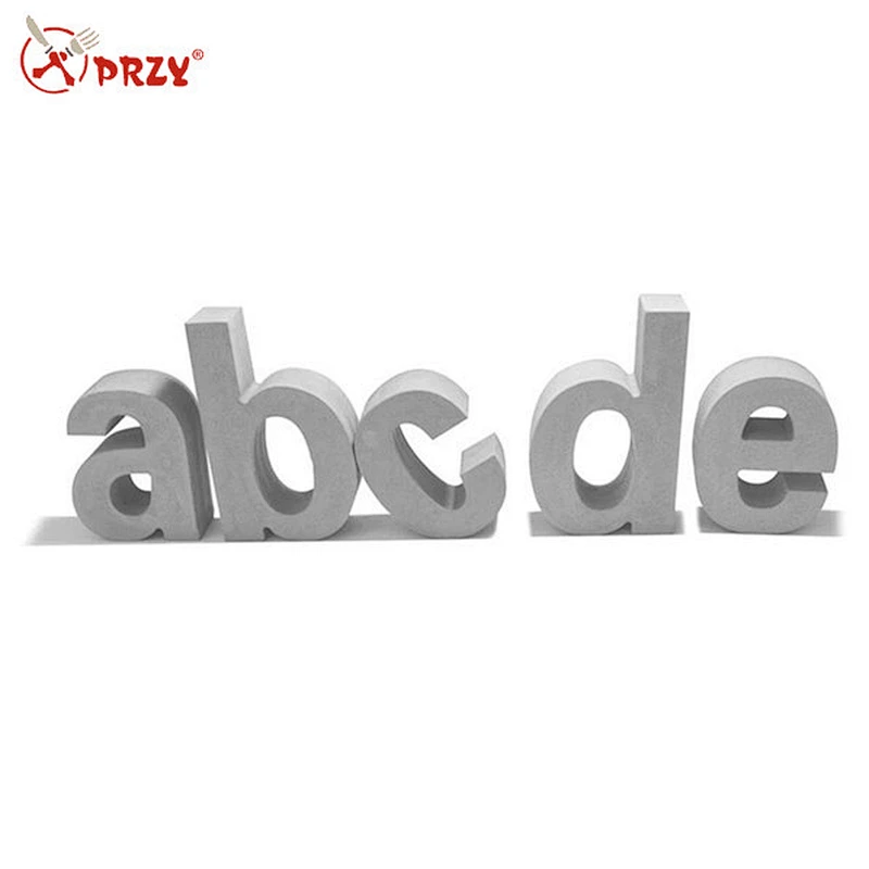Concrete cement decoration alphabet wall decoration silicone mold