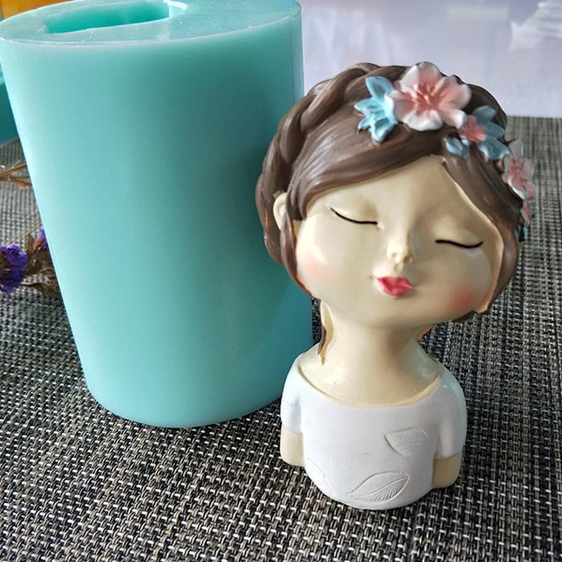 Angel girl modeling resin ornaments silicone soap mold