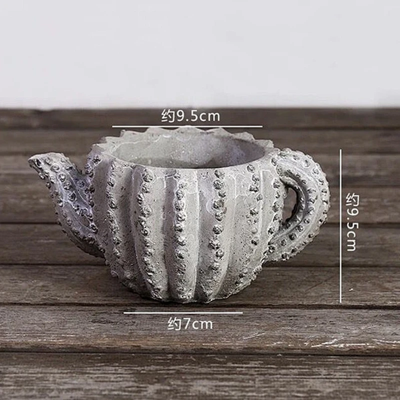 Teapot shape Modern decoration planter flower pot silicone mold