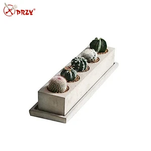 5-hole household indoor cement flower pot rectangular round silicone mold