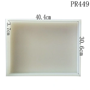 Accept Customized Handmade Rendering Soap Big Rectangle Shaped Silicone Liner Mold