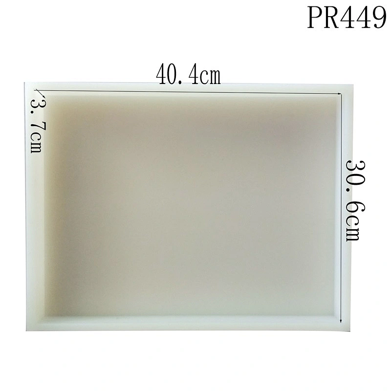 Accept Customized Handmade Rendering Soap Big Rectangle Shaped Silicone Liner Mold